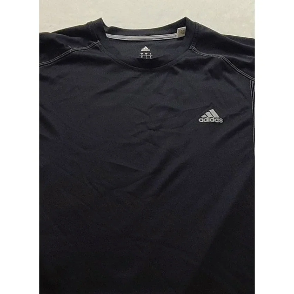 Adidas Climalite Mens Large Black Short Sleeve Athletic Training T-Shirt CE4667‎